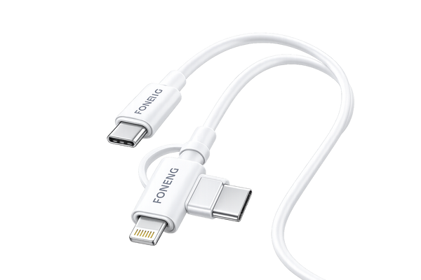 Foneng 2-in-1 Fast Charging Cable – Type-C & Lightning