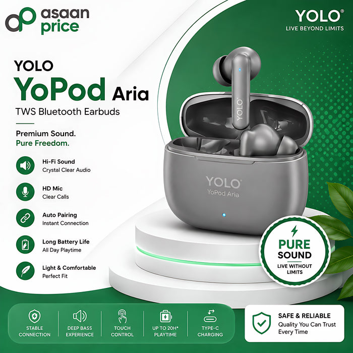 YOLO YoPod Aria TWS Bluetooth Earbuds