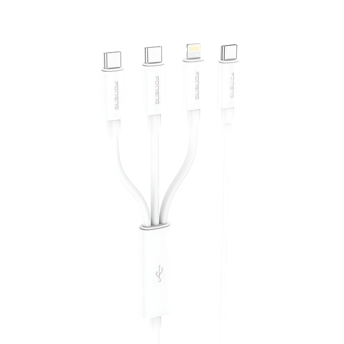 Foneng 3-in-1 Fast Charging Data Cable – Type-C, Lightning & Micro USB